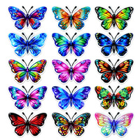 Breloques Papillon pour Chaussures à Impression UV, Cadeau Promotionnel, Souvenir, Décoration Féminine pour Chaussures, Breloques Papillon Colorées Style Peinture à l'Huile pour Sabots