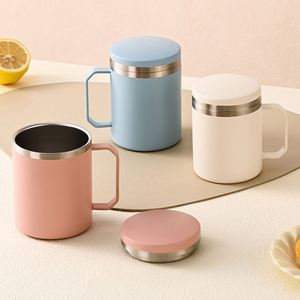 316L Stainless Steel Thickened Mug With Lid <b>Insulated</b> Coffee Water <b>Cup</b> High Quality for Home Office Daily Drinking Use - Product Image 2
