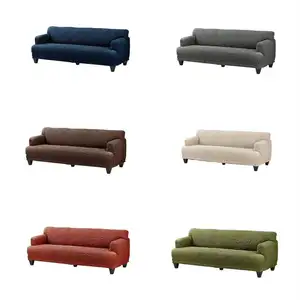 Бесплатный образец, разноцветные чехлы для диванов, прочный защитный чехол для мебели с эластичными ремешками, нескользящий моющийся чехол для дивана