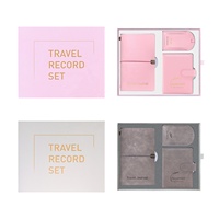 SIDAIXUE Carnet de Voyage Rechargeable Personnalisé en Cuir PU, Porte-Passeport et Étiquette de Bagage – Coffret Cadeau pour Hommes et Femmes