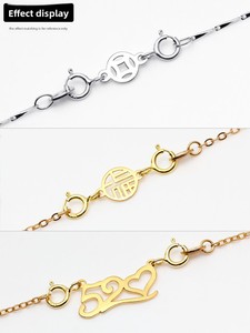 <span class=keywords><strong>XD</strong></span> P2793 S925 plata esterlina hebilla de resorte de dos extremos pulsera hebilla cadena extensión conexión hebilla - Product Image 5