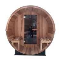 Sauna fass Traditionelles Holz Hochwertiger Luxus im Freien Moderne Massivholz Villa Red Cedar 4X4 2 Jahre Trocken dampf 46 Mm