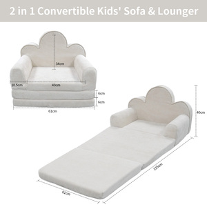 Sofá Infantil Convertible 2 <span class=keywords><strong>en</strong></span> 1 con Área de Juego Amplia, Sofá Cama para Niños Pequeños - Product Image 6