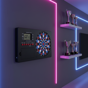 Tableau <span class=keywords><strong>de</strong></span> fléchettes électronique mural Palladium avec marqueur <span class=keywords><strong>de</strong></span> score, 32 <span class=keywords><strong>jeux</strong></span>, plus <span class=keywords><strong>de</strong></span> 590 options, ABS intelligent personnalisable - Product Image 2