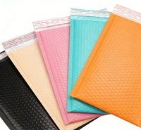 Enveloppes à bulles rembourrées en feuille métallique colorée avec logo personnalisé, adhésif puissant, emballage d'expédition, pochette à bulles en polyéthylène