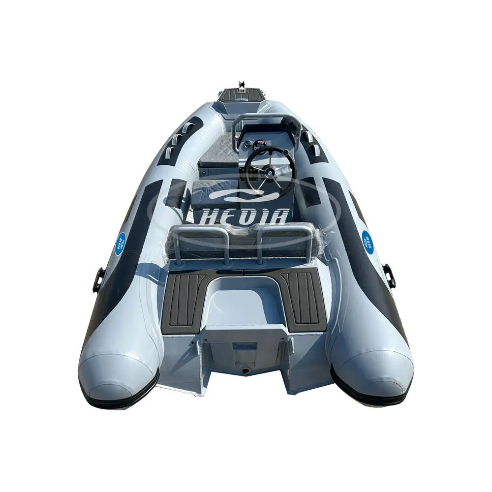 Hedia nouveauté CE 6 capacité haute vitesse nervure sport 330 hypalon deep-v aluminium coque rigide bateau gonflable nervure à vendre