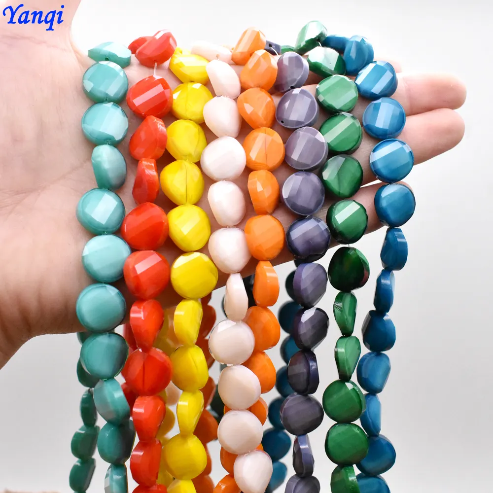 Faceted Crystal Beads Flat Loose Twisted beads Facet Crystal glass Beads Jewelry Making Crystal Crafts Czech Glass