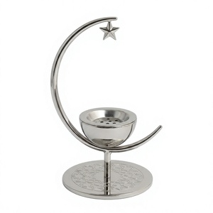Quemador de Incienso de Metal de Lujo con Cubierta de Cúpula, Soporte para Bakhoor, Estilo Árabe, Quemador de Fragancia Oud para Mesa, Fabricante Mayorista - Product Image 3
