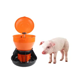 Alimentador automático de porcos, abs 5kg/15kg equipamento de porco de plástico automático para porcos pigmentação