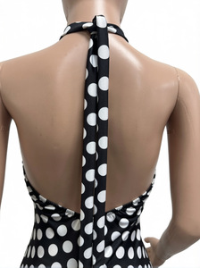 วิวิบลูค์ Z327JP ชุดจั๊มสูทผู้หญิงแบบชิ้นเดียว ลายจุด พิมพ์ลายใหม่ สายรัดคอ ยืดหยุ่น ไร้สายรัดหลัง แขนกุด ไซส์พลัส - Product Image 3