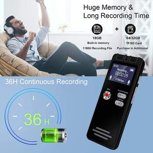 Grabadora de Sonido Recargable de Alta Calidad con Repetición A-B y Reproducción a Velocidad Variable, Grabadora de Audio para Estudio y Trabajo, Grabadora de Voz - Product Image 6