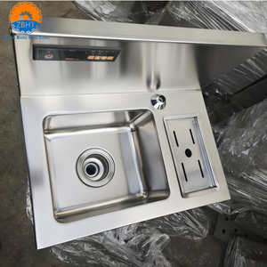 Équipement sanitaire automatique pour abattoir : Évier de lavage des mains avec dispositif de stérilisation des couteaux, matériel de cuisine d'abattoir - Product Image 3
