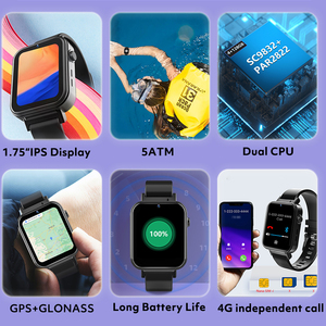 Tốt Nhất 4G Android Smartwatch 1.75Inch Màn Hình Lớn GPS 4 + 128GB Thông Minh Đồng Hồ 850MAh Big Battery Dài Chờ Android Điện Thoại Đồng Hồ - Product Image 3