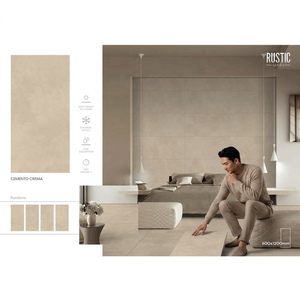 Cement Grey Concrete Look Porcelain Tiles 600x1200mm Rustic <b>Matte</b> Surface for Modern <b>Flooring</b> Projects - Product Image 3