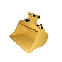 Godet hydraulique basculant à double vérin 45, directement de l'usine °   Accessoire de nivellement et de creusement latéral inclinable compatible avec les excavatrices CAT Komatsu
