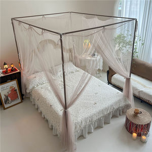 Moustiquaire Palace à trois portes nouvelle corde de cravate de haut de fil de chambre simple de style européen facile à démonter et à laver - Product Image 3