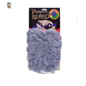 Capitaine de couleur grise, Pirate des caraïbes, longue barbe ondulée Viking drôle HPC-0377 - Product Image 1