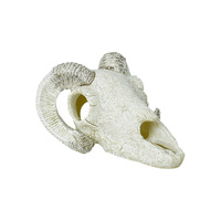 Caverne cachette pour reptiles Ustovian en PVC, en forme de corne de chèvre, accessoire de terrarium, décoration squelette pour reptiles