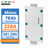 Misen E76 3.7V 76Ah NMC Pouch Cell 281.2Wh 3C Kontinu 5C Pulsa Daya Tinggi Baterai Li-ion untuk EV AGV Robotika Penyimpanan Energi