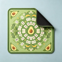 Tapis de jeu en feutre pliable antidérapant pour 4 joueurs, motif fleur de Mochi, vert Matcha Ice Cream Mahjong Mat, pour cornets de glace molle