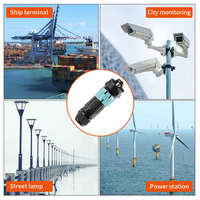 Meilleure vente connecteur d'alimentation cc étanche mâle femelle connecteur de prise IP 68 étanche 3 broches connecteur de montage sur panneau