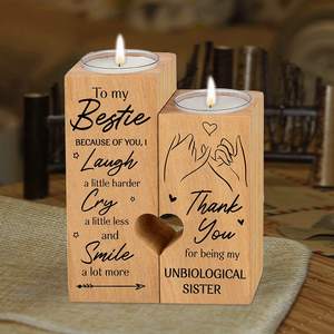 Portacandele <span class=keywords><strong>in</strong></span> <span class=keywords><strong>legno</strong></span> a forma di cuore rettangolare portacandele tealight portacandele <span class=keywords><strong>candeliere</strong></span> decorativo - Product Image 4