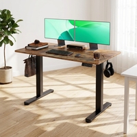 Bureau debout commercial en bois vintage avec cadre en fer, réglable en hauteur, durable