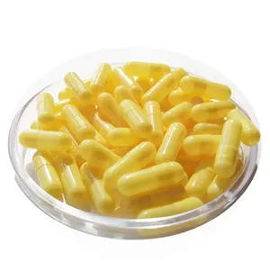 Cápsulas vazias de vegetais farmacêuticos para fornecedores da China, cápsulas duras HPMC amarelas