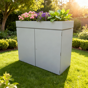 Armário de Armazenamento para Garagem em Aço Galvanizado de Alta Qualidade 1.5mm com Vaso Superior Removível, Design Personalizável e Acabamento em Pó - Product Image 1