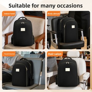 Kit d'outils de coiffure, sac à bandoulière à fermeture éclair, grande capacité, élégant, portable, résistant à l'eau, sac de transport de haute qualité - Product Image 2
