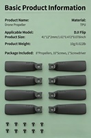 Hélices en fibre de carbone haute résistance pour drones, hélices de remplacement portables pour accessoires de drones Flip