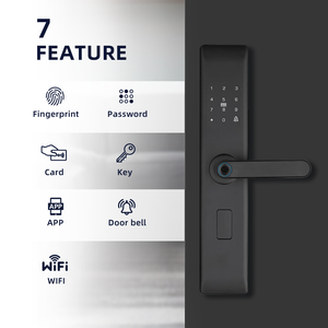 Cerradura <span class=keywords><strong>de</strong></span> Puerta Digital UIELOCK D1-9 con Control Remoto por Aplicación Tuya, Anti-Espionaje, Contraseña, Huella Dactilar, Llave y <span class=keywords><strong>Tarjeta</strong></span> RFID - Product Image 3