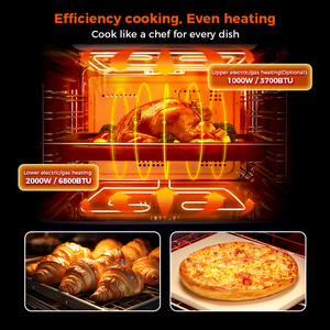 Cuisinière à gaz avec four et grill pour la maison - Gamme de cuisson autonome tout-en-un 4 brûleurs avec four - Product Image 3