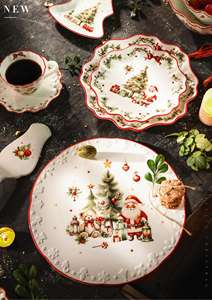 <span class=keywords><strong>Platos</strong></span> de Cerámica LovingHome, Gran Venta, Proveedor de <span class=keywords><strong>Porcelana</strong></span> Creativa, Color Rojo Navideño, Diseño Europeo en Forma de Árbol - Product Image 4