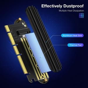 Fideco X4 PCIe ความเร็วสูง X8 X16เพื่อ <span class=keywords><strong>M</strong></span>.<span class=keywords><strong>2</strong></span> SSD NVMe <span class=keywords><strong>M</strong></span> Key B + <span class=keywords><strong>M</strong></span> การ์ดขยายคีย์การ์ดอะแดปเตอร์ NVMe - Product Image 3