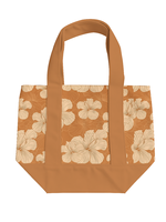 Sac fourre-tout mini en toile écologique réutilisable à motif fleur d'hibiscus hawaïenne, sac de plage quotidien d'été avec fermeture éclair, personnalisable, faible MOQ