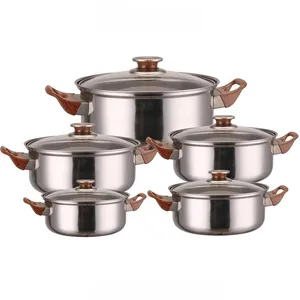 Kochgeschirr Topf Sets 10 Stück Stahl Kochgeschirr Set Küche tragen Kochgeschirr Set Kochtöpfe