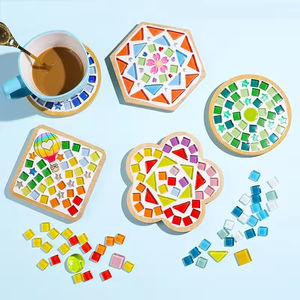 Kit de bricolage populaire pour sous-verres en mosaïque de bois et bambou, idéal pour la décoration intérieure, les cadeaux d'anniversaire et les loisirs créatifs pour adultes - Product Image 3