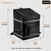 Sac à dos isotherme réfléchissant pour livraison de repas, sac de messagerie thermique imperméable avec logo personnalisé pour livreur à emporter