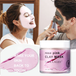 Masque facial hydratant et nourrissant à l'argile rose naturelle FLORA RUBY 100% - Product Image 1
