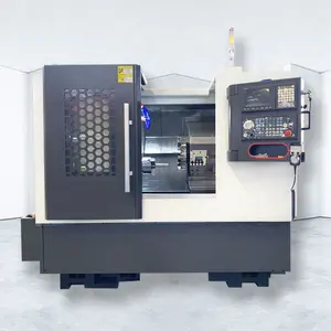 Two Axes Electric Spindle System Type Slant Bed machined fabrication cnc turning milling machining With Bar Feeder