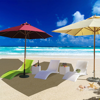 Chaise longue de piscine en plastique rotomoulé, chaise inclinable d'extérieur, transat pour piscine, jardin, terrasse, hôtel