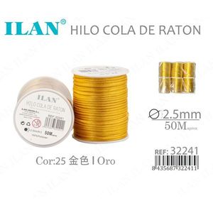 Filo Metallico Dorato 2,5 mm 50 m per Gioielleria e Artigianato - Product Image 1