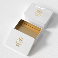 Boîte Cadeau Métal Personnalisée en Gros, Forme Rectangulaire, pour Bonbons ou Gâteaux, avec Logo Sur Mesure