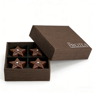 Scatola di Cioccolatini di Lusso Personalizzata in Carta Marrone Speciale con Sacchetto Regalo - Product Image 5