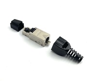 LIYUAN Easy Jack Shielding Cat6A Cat7 Cat8 RJ45 Conectores de red Enchufe de terminación de campo fundido a presión de metal sin herramientas