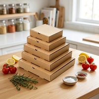 Boîte à pizza jetable en carton ondulé rigide, écologique, avec logo personnalisé imprimé, doublée d'éponge, qualité alimentaire, vente en gros