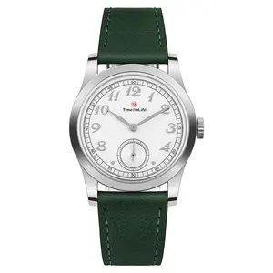 Relógios da moda com movimento de quartzo relógio personalizado pulseira de couro genuíno vidro cristal de safira