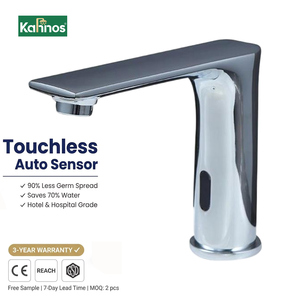 Robinet automatique sans contact à capteur infrarouge, qualité hôtelière, économie d'eau, en laiton chromé, <span class=keywords><strong>mitigeur</strong></span> chaud/froid pour lavabo - Product Image 1