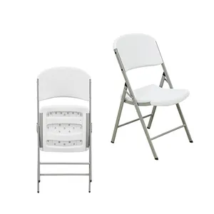 Iyi satış açık beyaz plastik parti ziyafet sandalye açık bahçe katlanır sandalyeler toplu